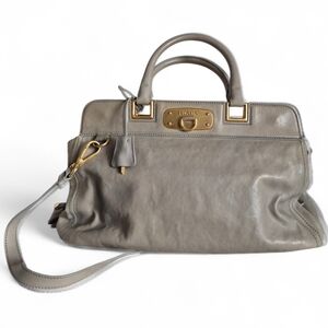 Prada Leather Top Handle Satchel Crossbody Bag